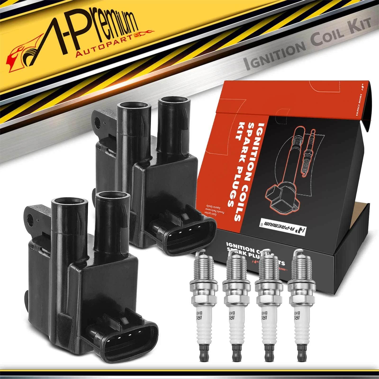 Ignition Coil & Iridium Spark Plug for Toyota Camry RAV4 (1997-2001)