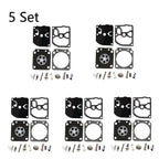 Set of 5 Carburetor Repair Kits for Zama RB-40, FS400, FS450, FS106, FS108, FS120, FS200