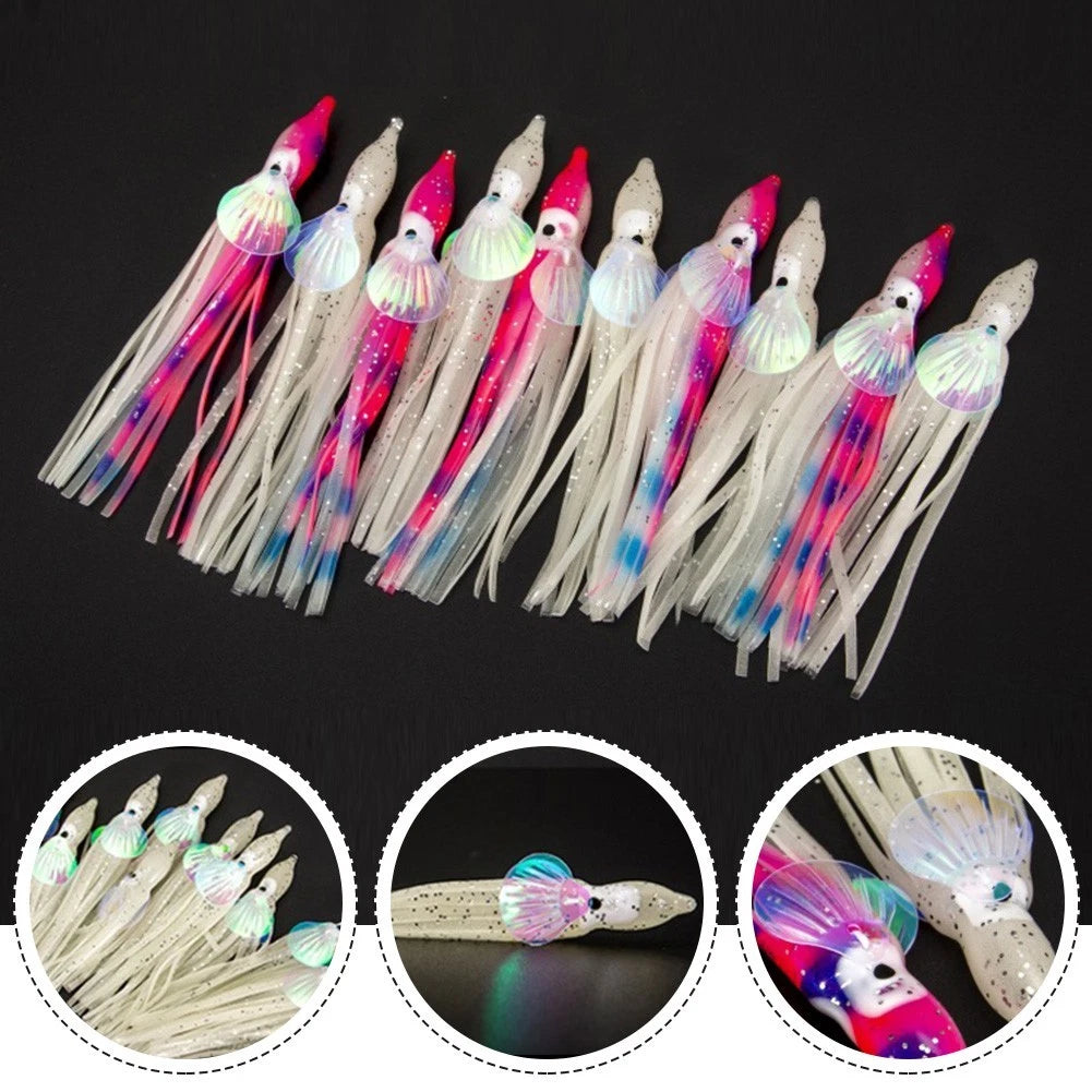 Squid Lure Set of 3 (5/6/10cm) Luminous Fishing Jig Tackle Accessories