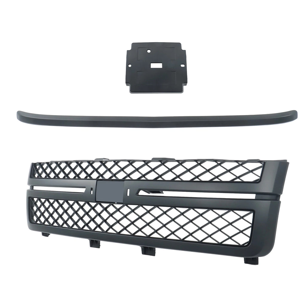 Front Grille with Hood Molding Trim for Silverado 2500HD 3500HD (2011–2014)