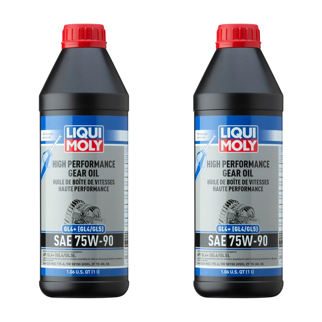 Set of 2 Liqui Moly High Performance Gear Oil GL4+ SAE 75W-90 (2x1L)