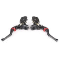 Black Clutch Brake Levers & Master Cylinder Reservoir for Motorcycle 22mm