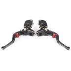 Black Clutch Brake Levers & Master Cylinder Reservoir for Motorcycle 22mm