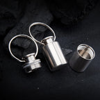 Keychain Pill Holder Case for Compact Waterproof Titanium Organizer