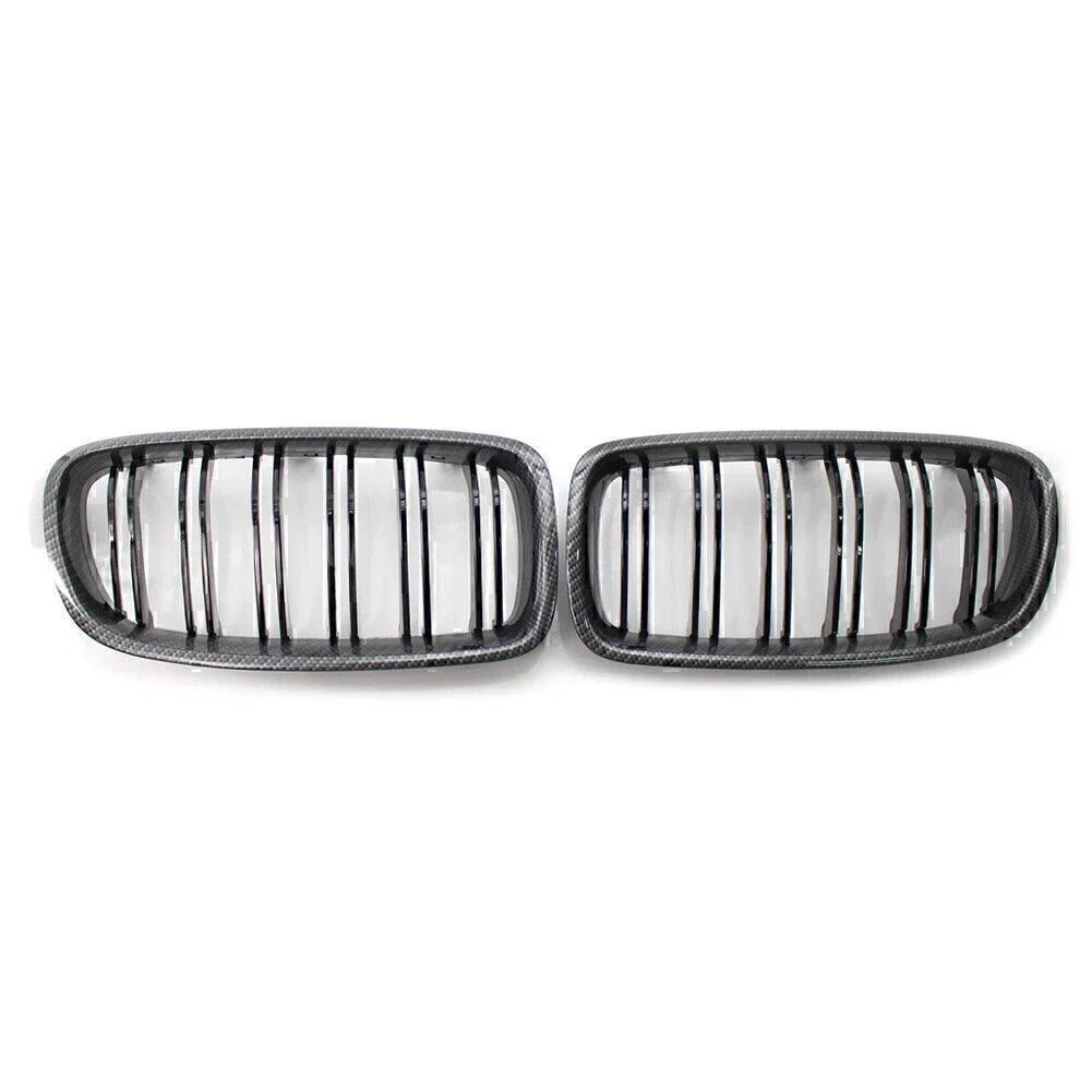 M3 Style Gloss Black Carbon Fiber Look Grilles for BMW F30/31 (2012-2018)
