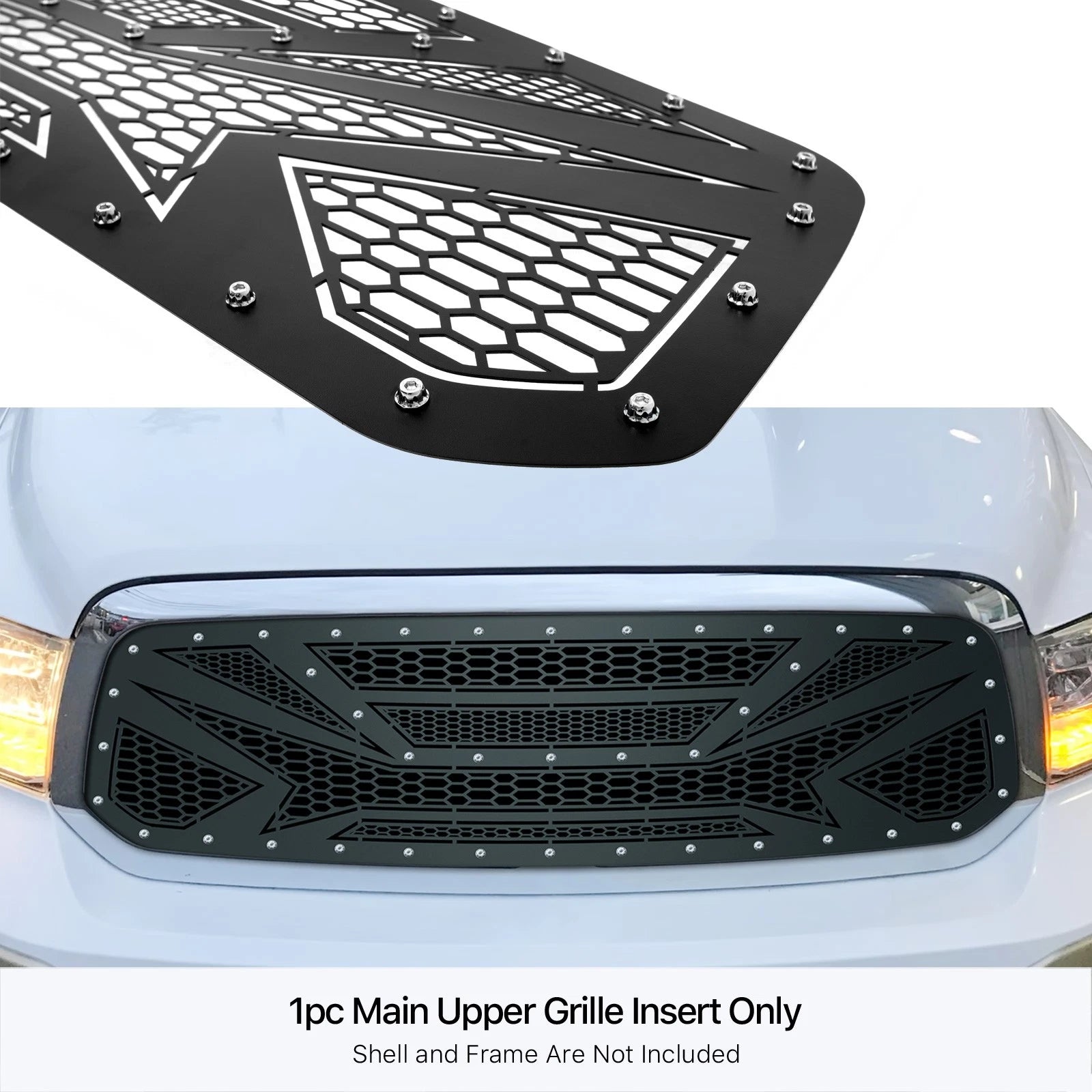 Upper Stainless Black Laser Cut Grille for Ram 1500 (2013-2021)