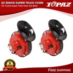 2X 300DB Super Train Horn for Trucks Cars Boats Motorcycles (12V)