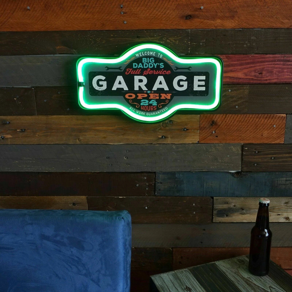 LED Neon Lighted Marquee Sign for Bar, Garage, Man Cave
