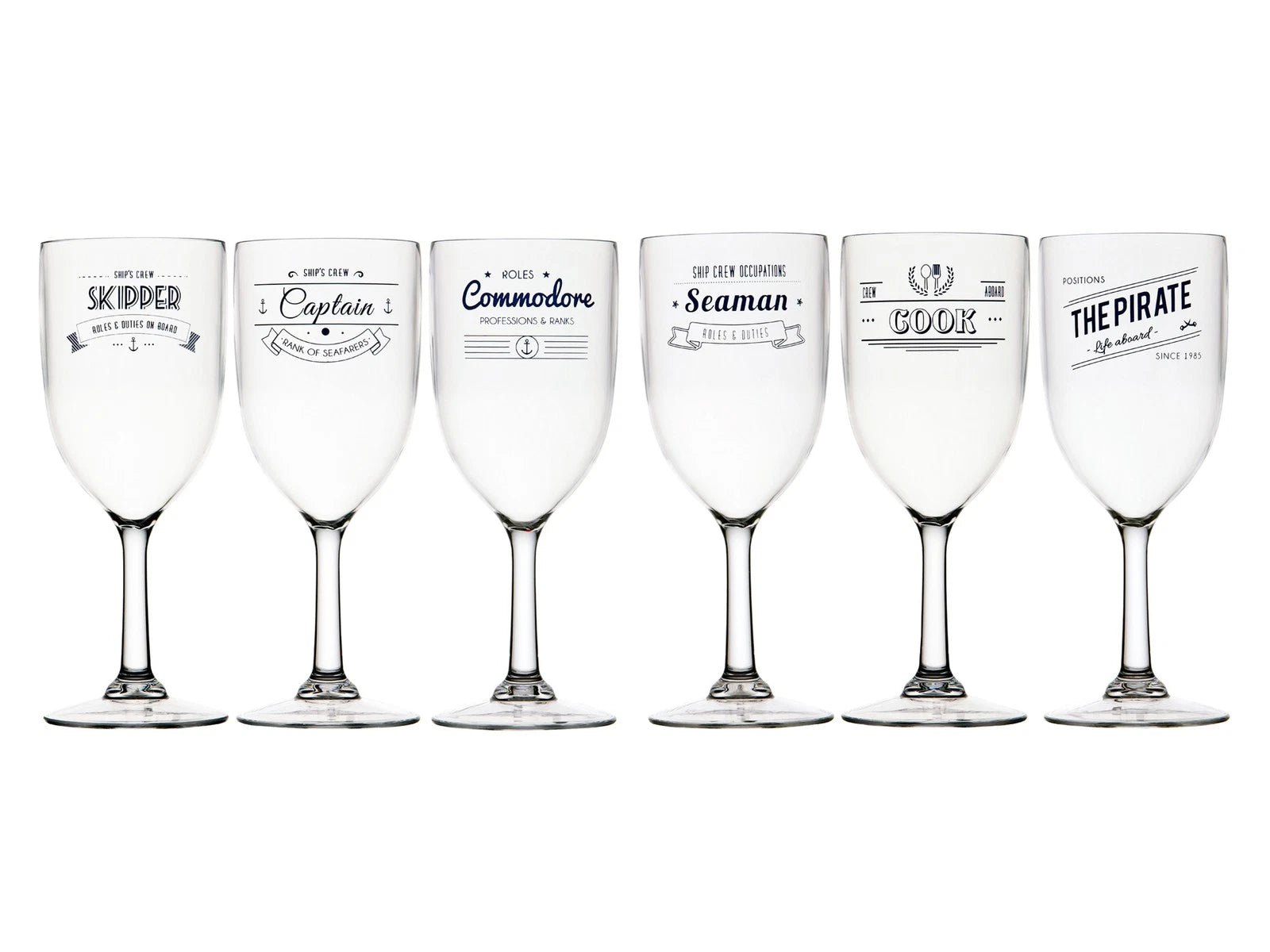 Unbreakable Wine Glass Crew Set for Marine Business (16304 FO4075)
