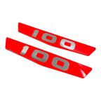 Red Hood Side Emblem Inserts Replacement for 1963–1964 Ford F-100
