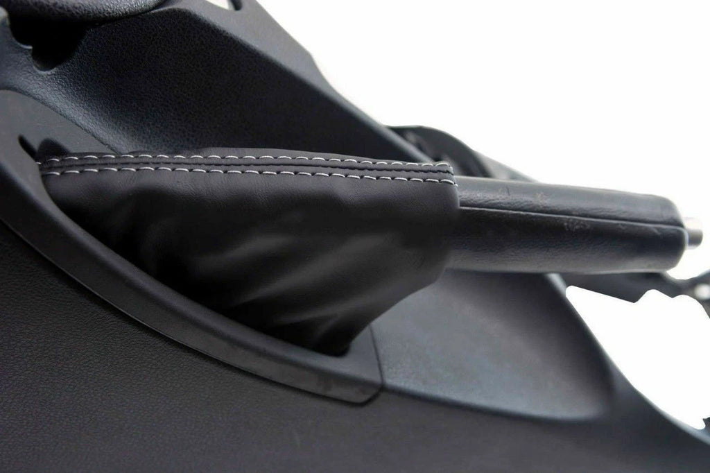 E Brake Boot Cover for Nissan 370Z (2008–2019) Black Gray Stitch