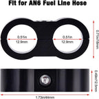 6AN Hose Separator Clamp for Oil Fuel Line (Aluminum Adapter Black) (—)