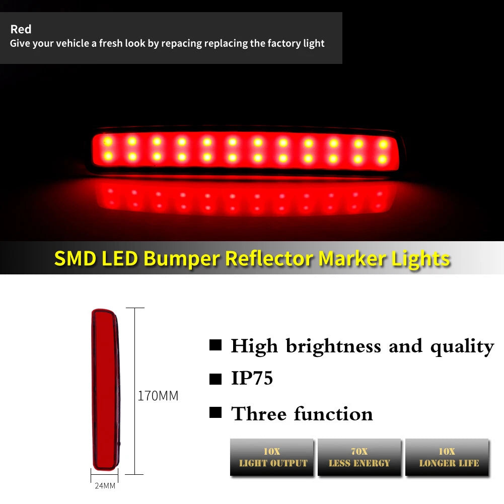 Full LED Rear Bumper Reflector Lights for Toyota GR Corolla (2023–2023)