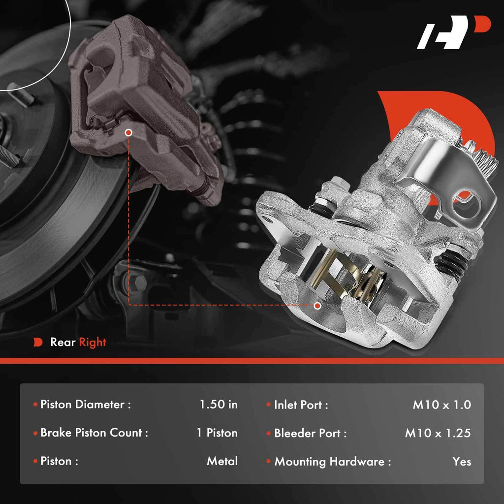 Rear Passenger Side Brake Caliper with Bracket for Honda Civic (2001-2006)