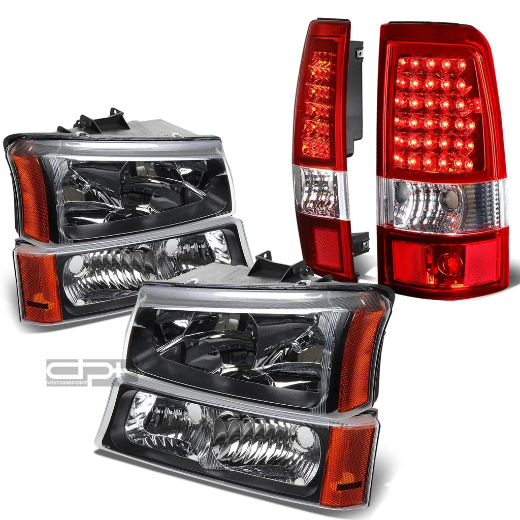 Headlight and Tail Light Set for Silverado (2003–2007) - Black, Chrome, LED