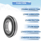 Deep Groove Ball Bearing 6212NR2RS for Scooter Skateboard (60x110x22mm)