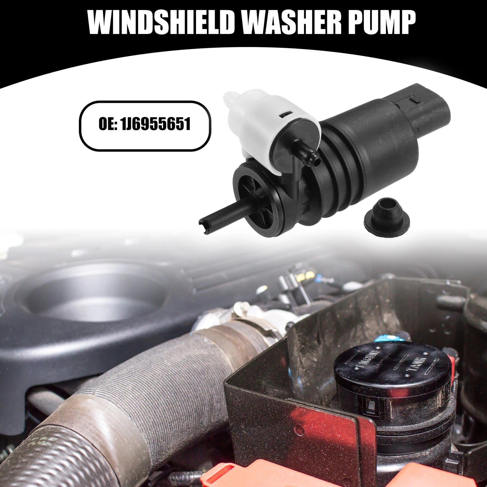Windshield Washer Pump No. 1J6955651 for Audi A4 1.8L 2.8L (2000–2001)