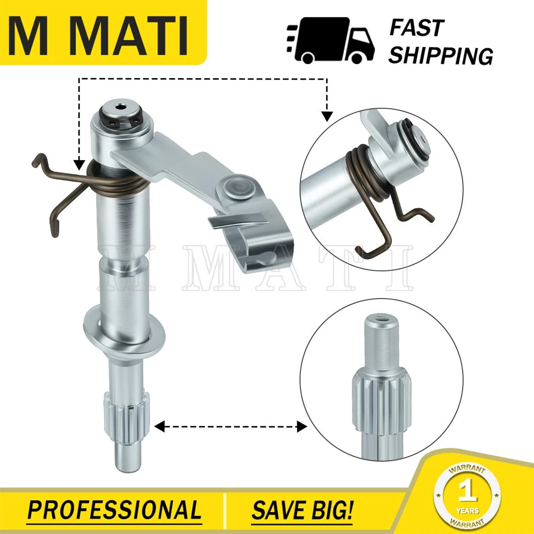 Clutch Actuator Lever Shaft Push Rod for Yamaha Raptor YFM 660R (2001–2005) 3JD-16382-00-00