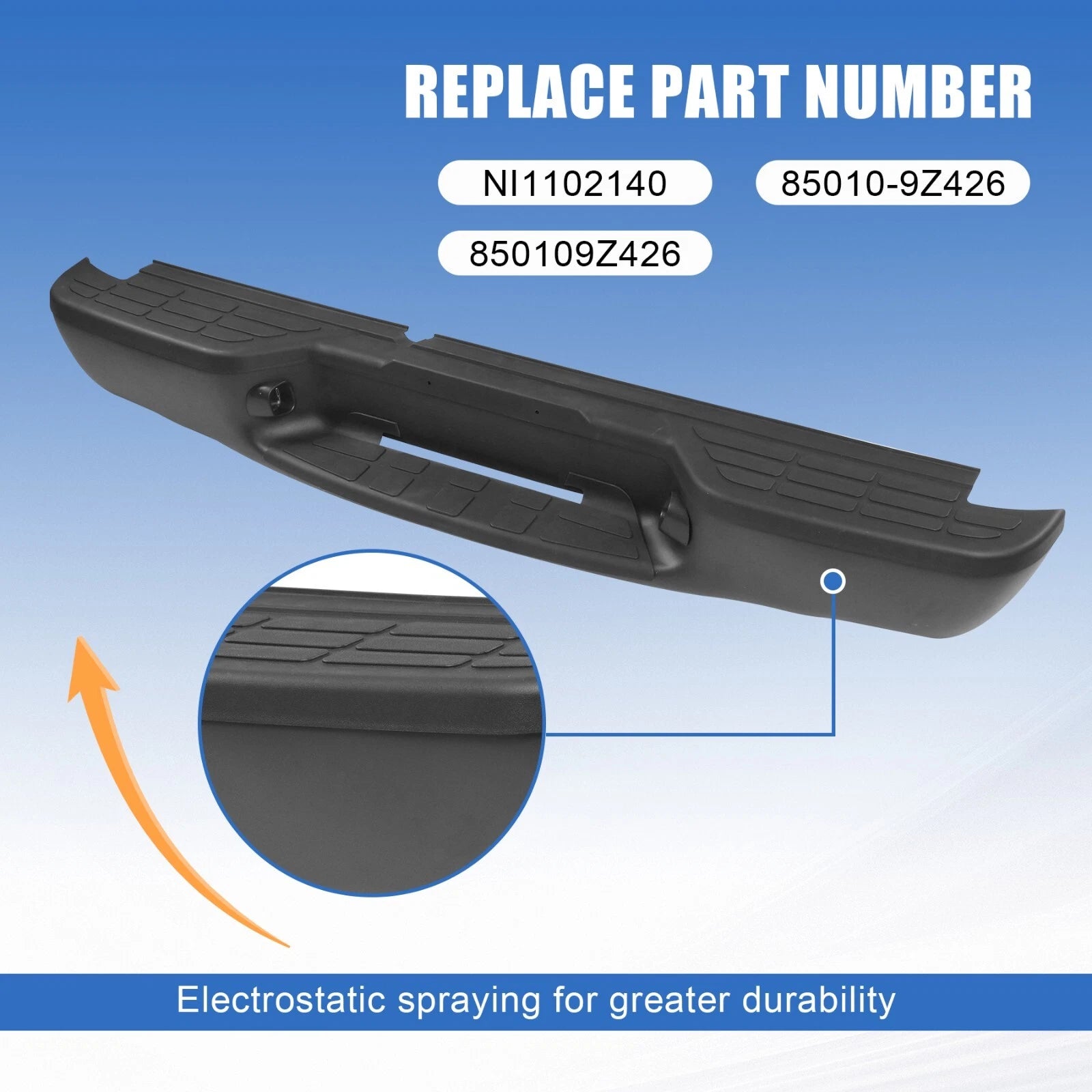Rear Step Bumper Assembly for Chevy S10 GMC Sonoma (1998-2004)