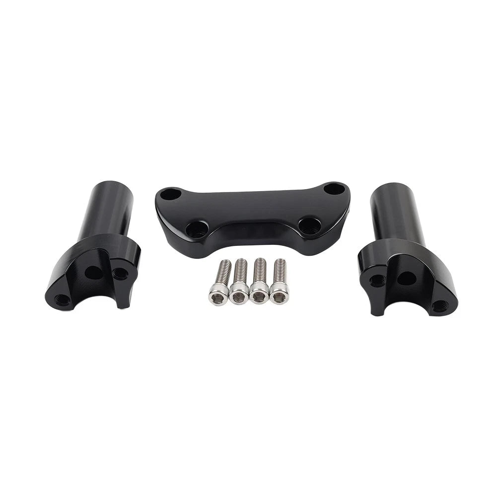 3.5" Straight Handlebar Riser & Top Clamp for Harley Dyna, Road Glide