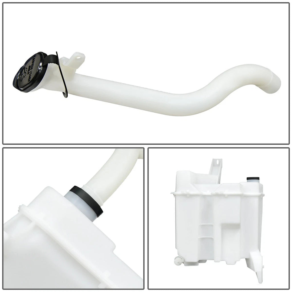 Windshield Washer Fluid Reservoir Tank Bottle w/Cap+Pump for Nissan Versa (2007–2012)