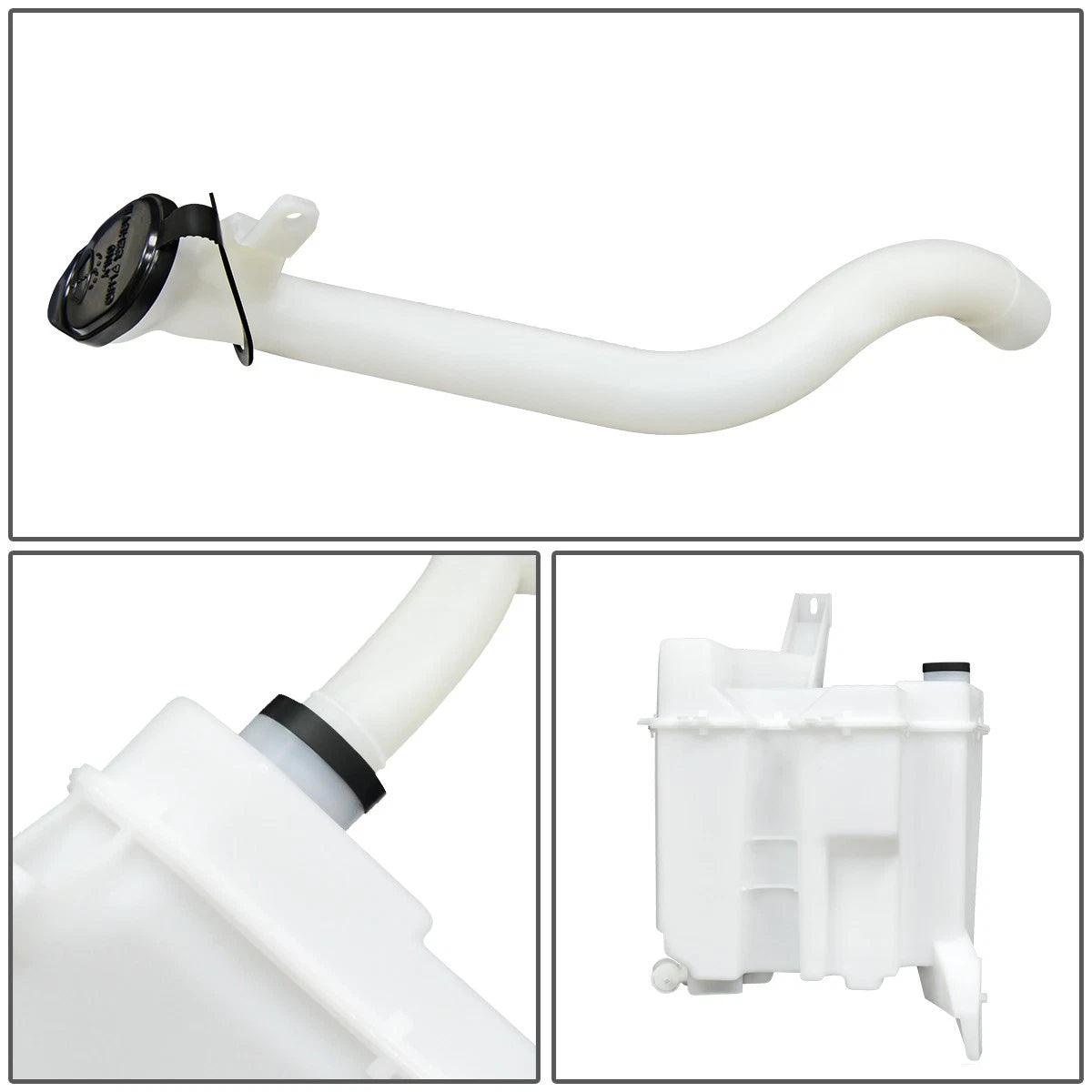 Windshield Washer Fluid Reservoir Tank Bottle w/Cap+Pump for Nissan Versa (2007–2012)