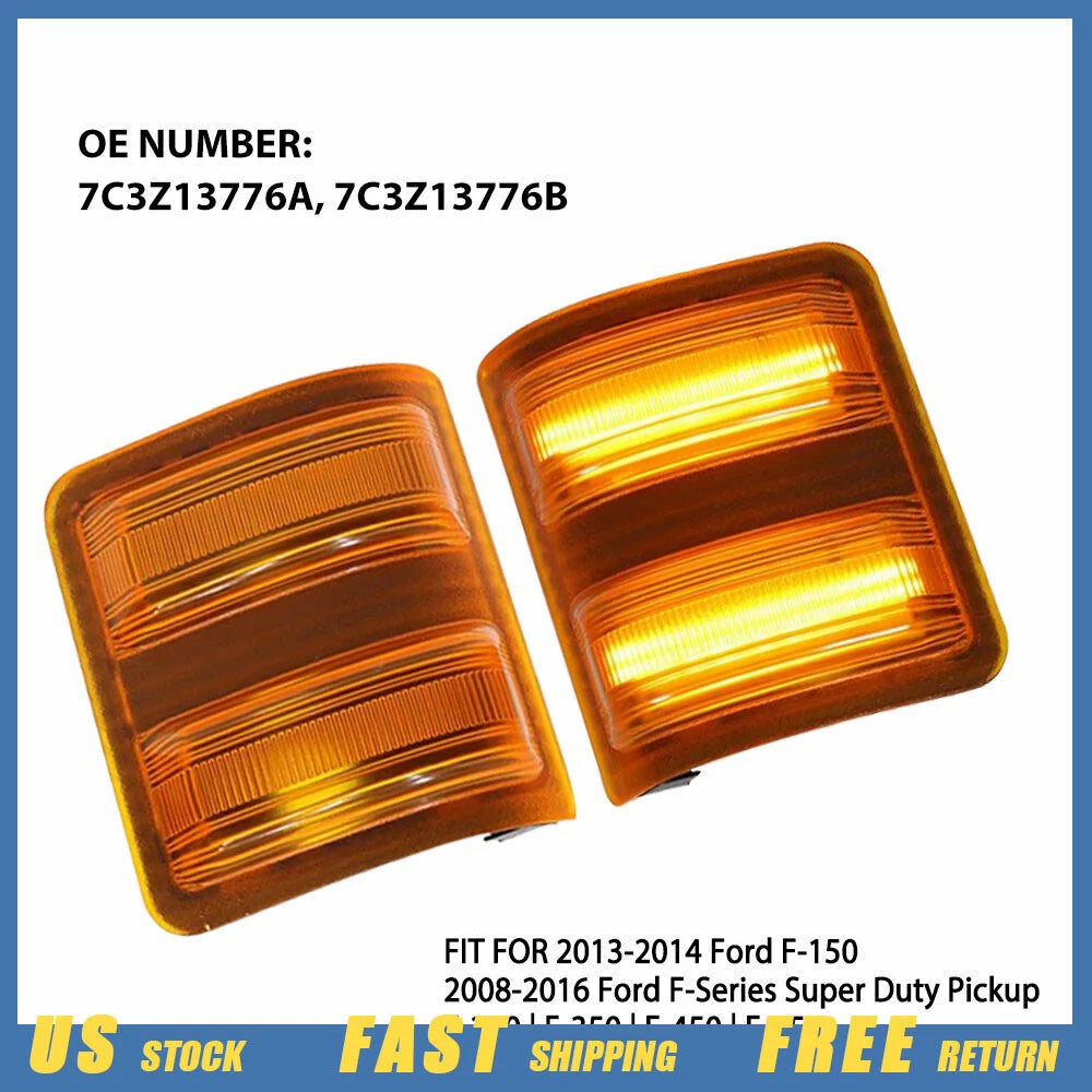 LED Side Mirror Marker Signal Light for Ford F250 F350 F450 F550
