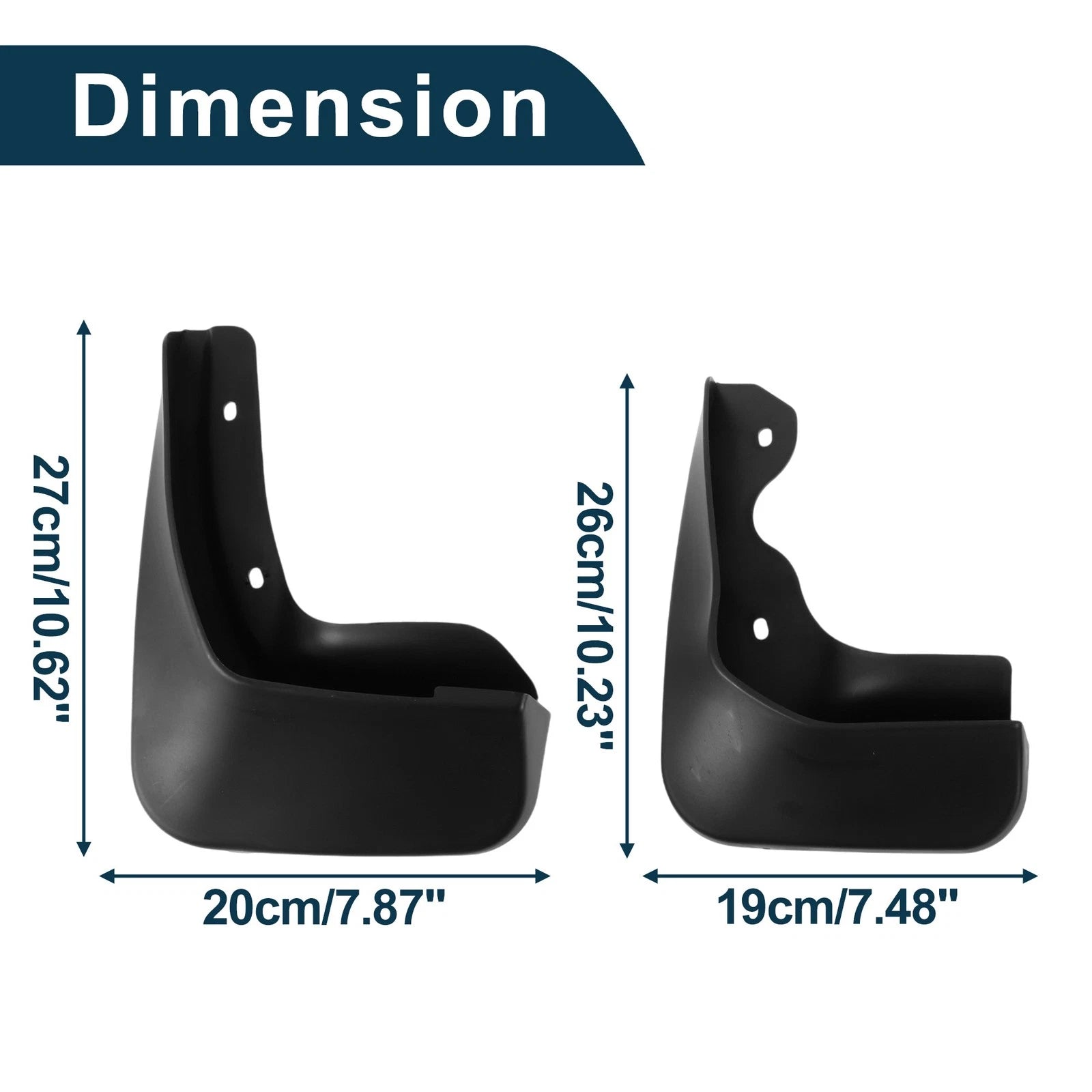 Set of 2 Mud Flaps Splash Guards for Volkswagen Jetta (2012–2013)