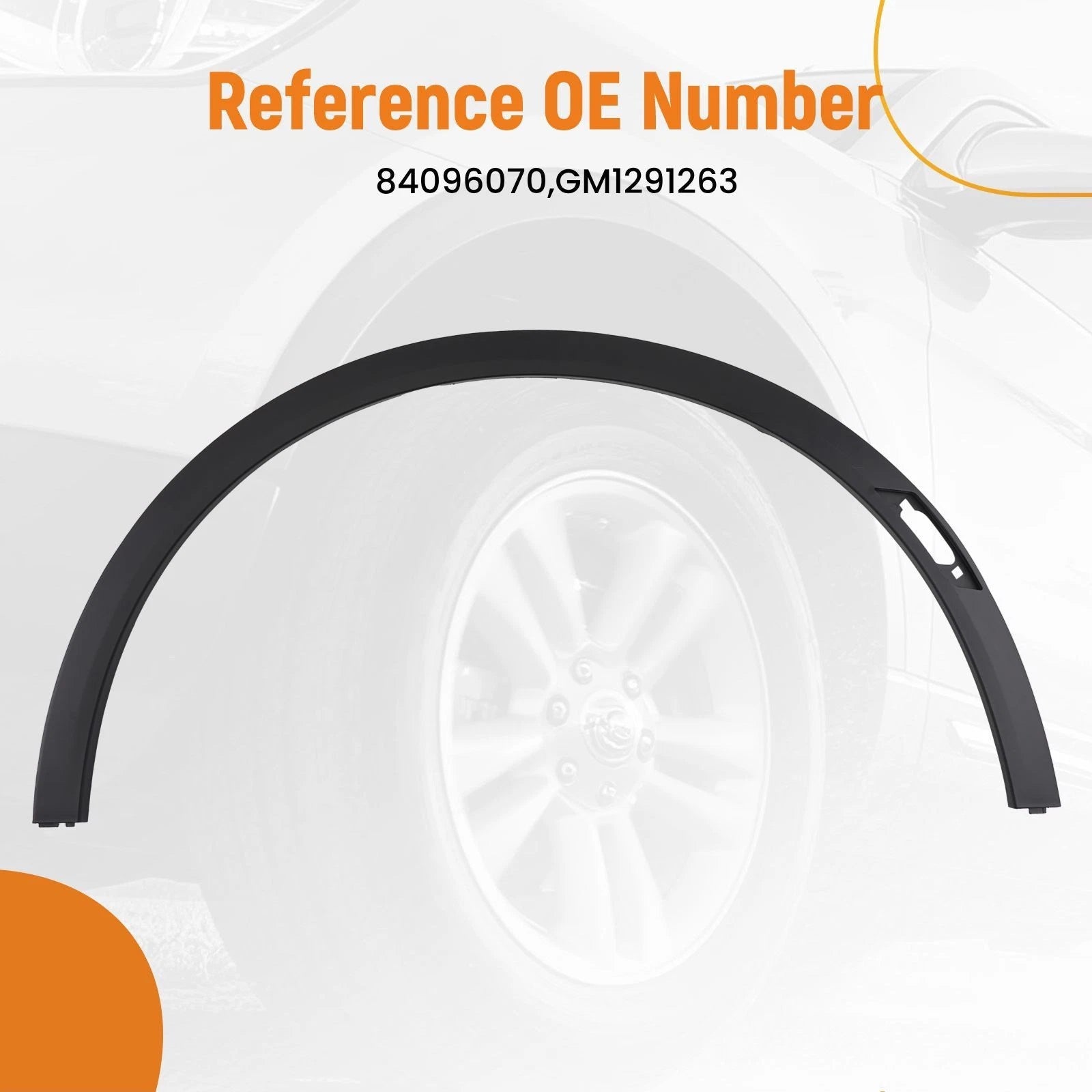 Black Front RH Fender Flare Molding for Cadillac XT5 (2017–2023) 84096070