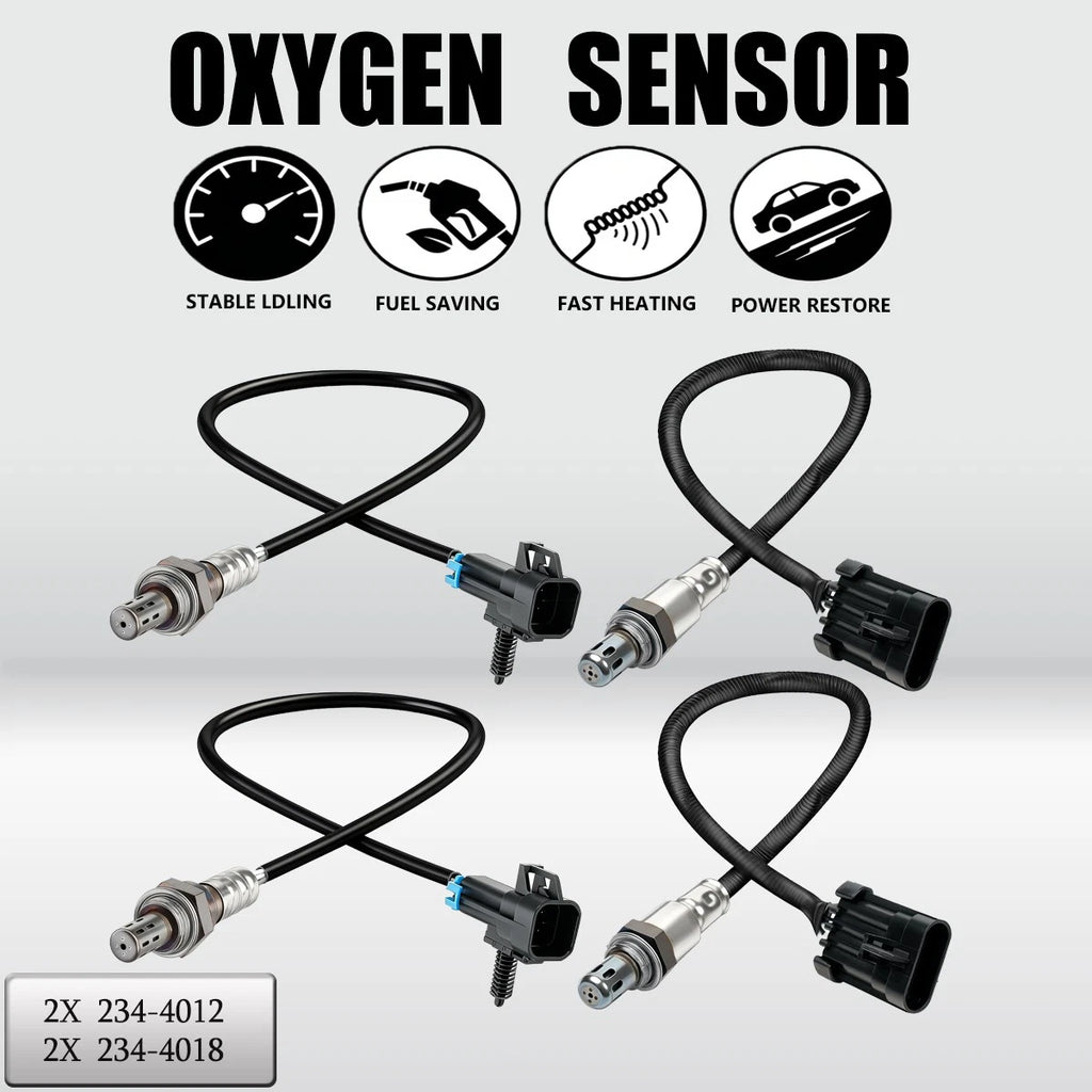 Set of 4 Oxygen Sensors for Cadillac Escalade (1999–2002) 5.7L 5.3L