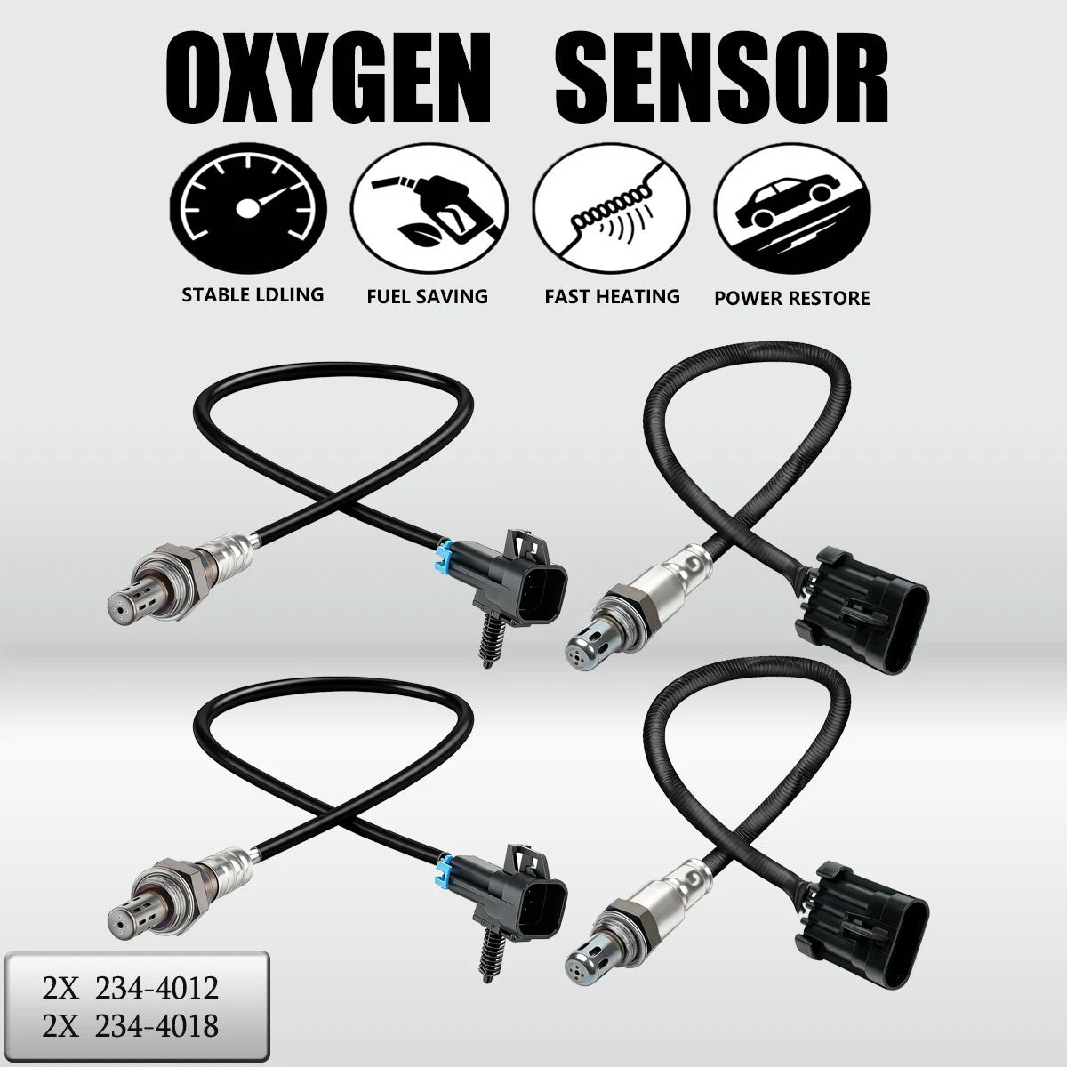 Set of 4 Oxygen Sensors for Cadillac Escalade (1999–2002) 5.7L 5.3L