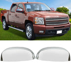 Set of 2 Chrome Mirror Cover Caps for Chevy Silverado Tahoe GMC Sierra Yukon (2007–2013)