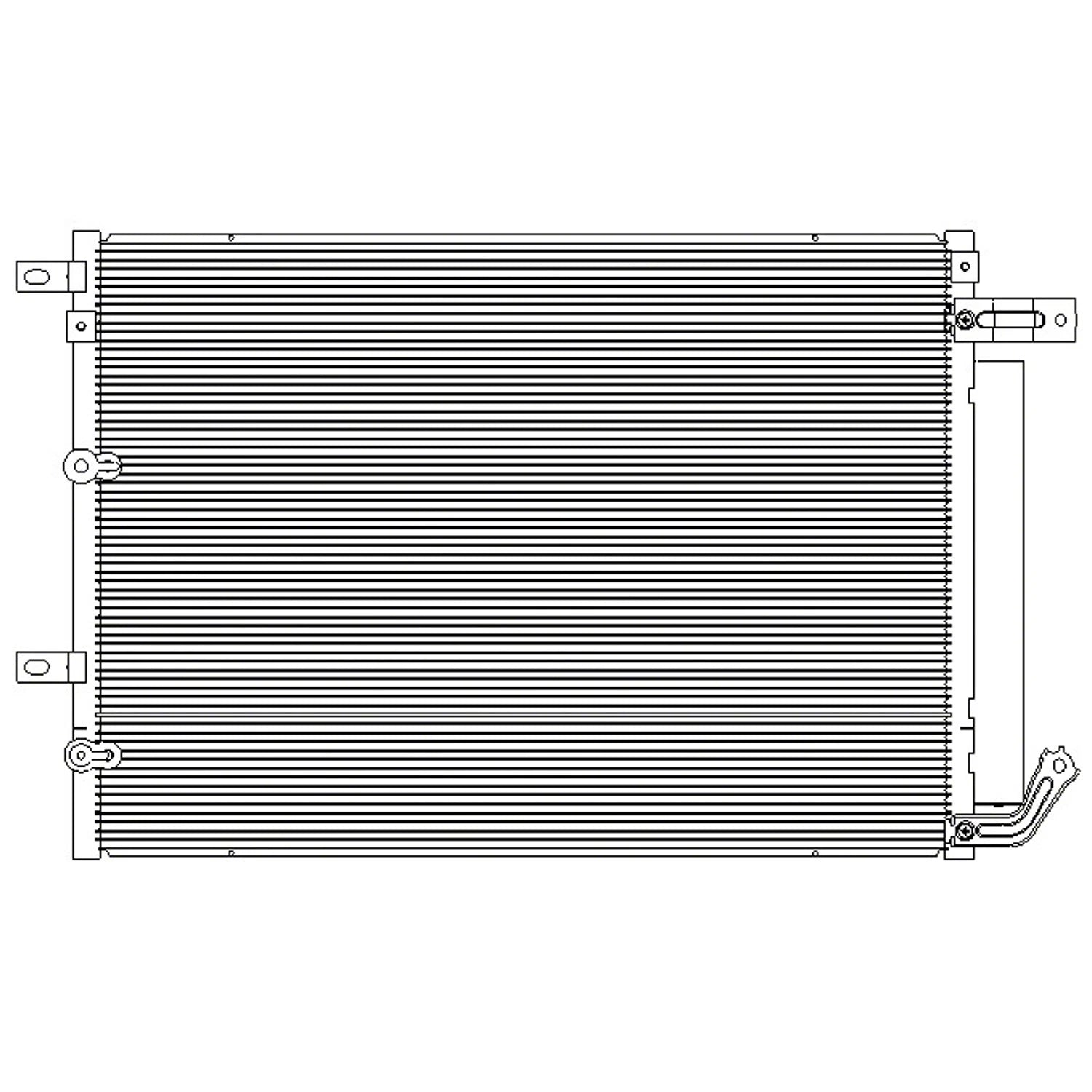 Replacement A/C Condenser Repair Part For 2015-2017 Chrysler 200 Sedan