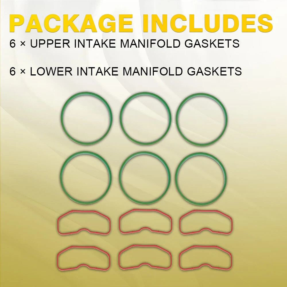 Set of 12 Intake Manifold Gaskets for Audi 3.0T S4 S5 A6 A7 A8 Q5 (2010–2020)