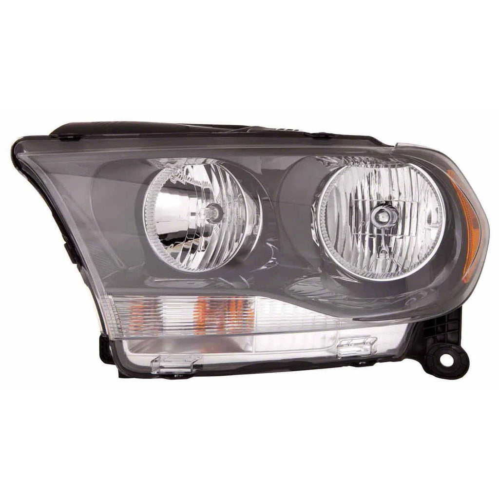 Replacement Passenger Side Halogen Head Light Assembly w/Black Trim