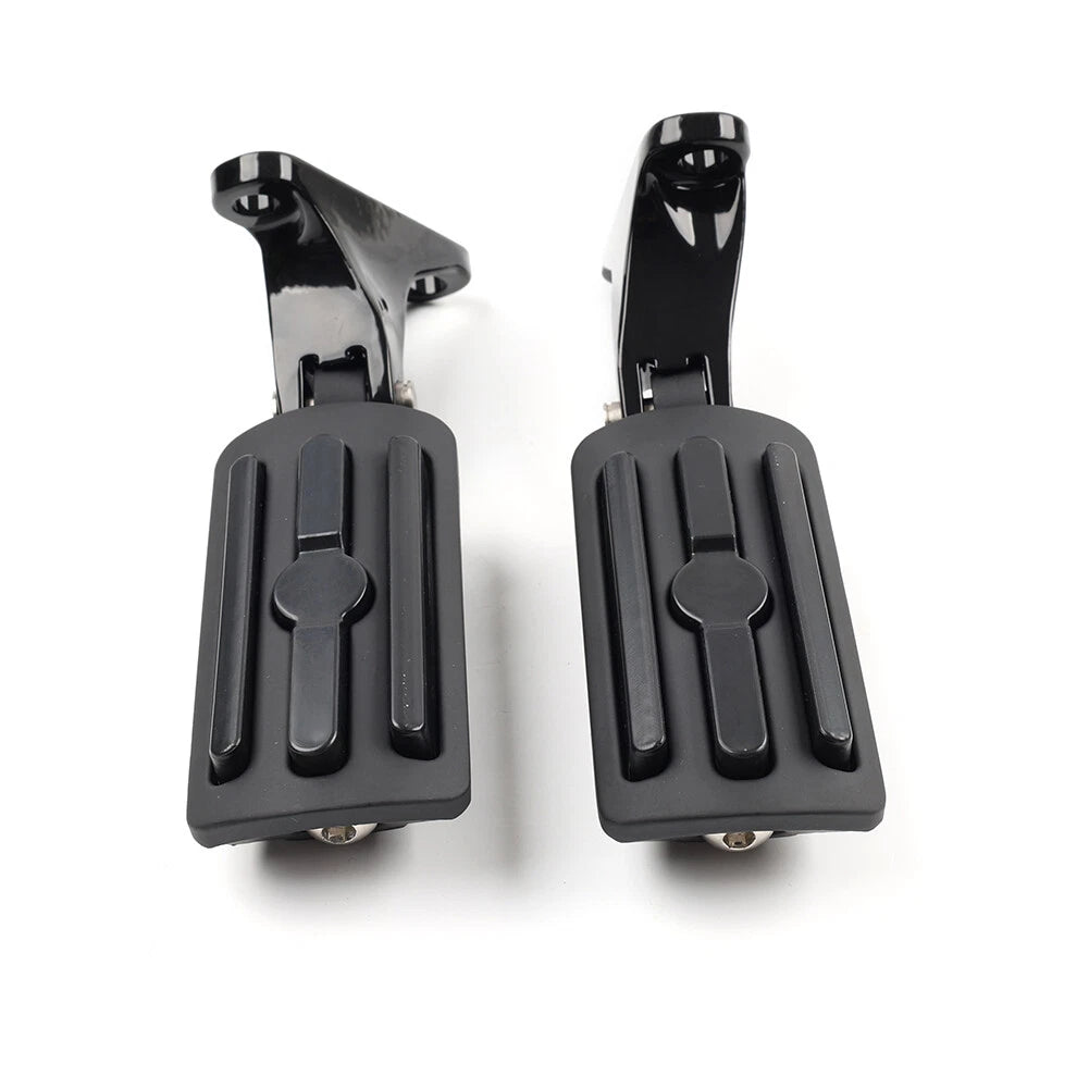 Black Rear Passenger Footpeg Bracket for Harley Electra Glide Road King (1993–2023)
