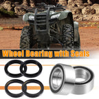Pair Front Wheel Bearings with Seals Kit for Honda FourTrax Rancher 420 (2007–2013)