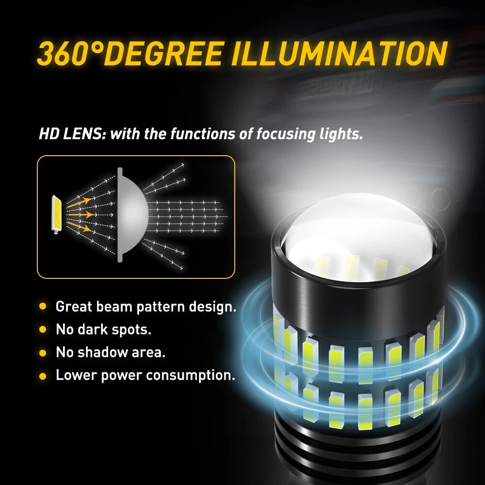 2X LED Back Up Light Bulbs for AUXITO (7506, 1156)