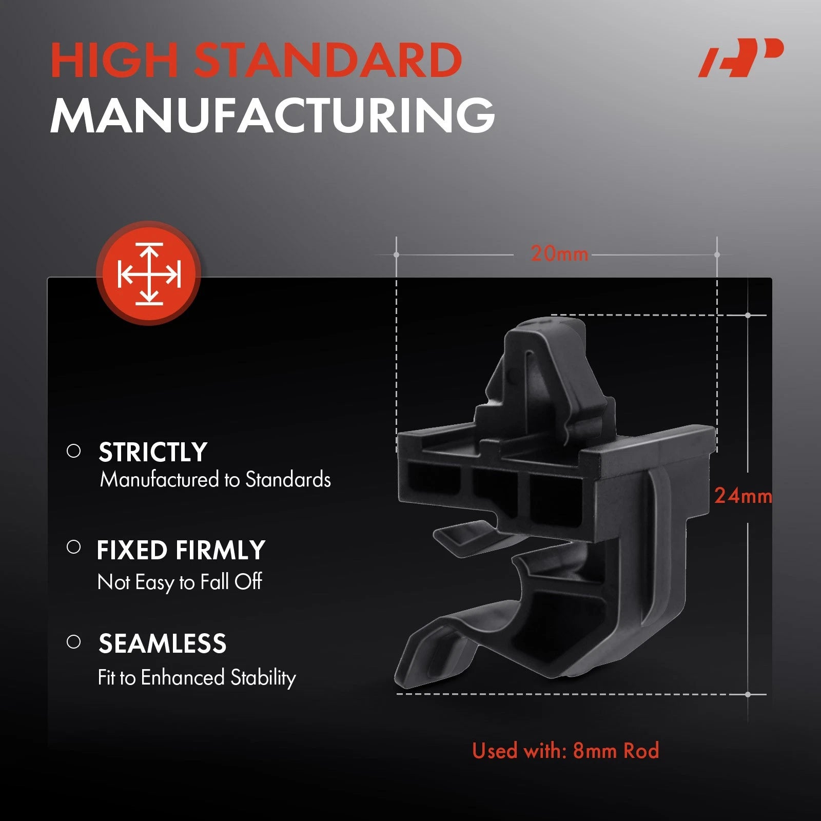 20Pcs Nylon Hood Support Prop Rod Clips for Hyundai
