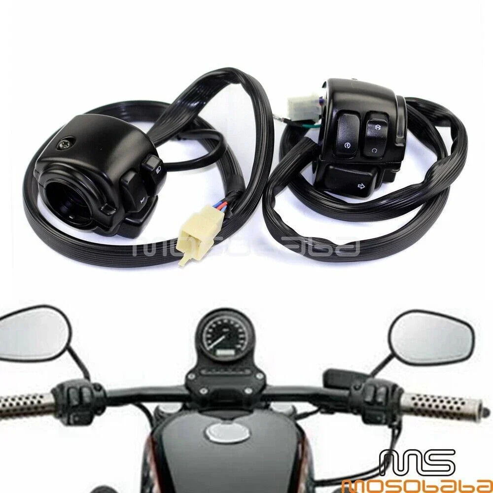 1" Handlebar Control Switch Kit for Harley Softail Dyna Sportster (96-12)