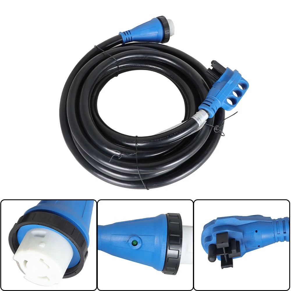 50A RV Extension Cord and Power Inlet Box Combo (NEMA 14-50P/SS2-50R)