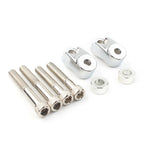 Chrome Front Turn Signal Mount Bracket Relocation Kit for Harley Dyna (39mm, 49mm)