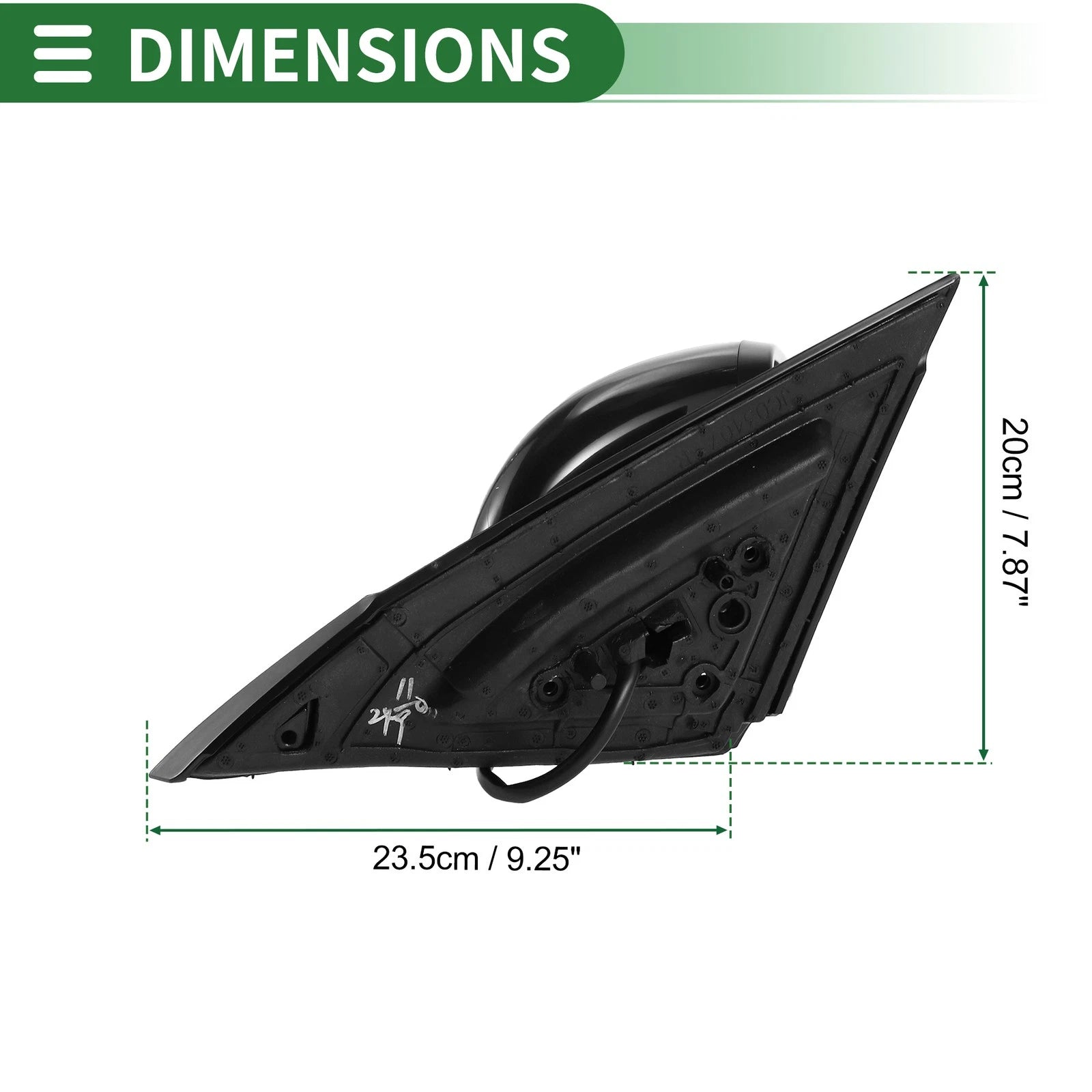 Right Side Door Mirror for Nissan Altima (2019–2023) Manual Folding Black