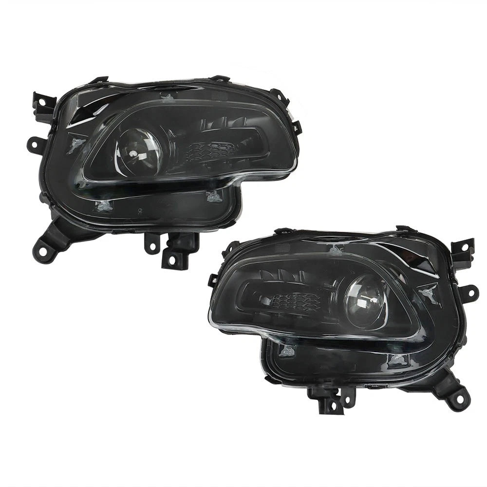 Projector Black Halogen Headlights Pair for Jeep Cherokee (2014–2018)