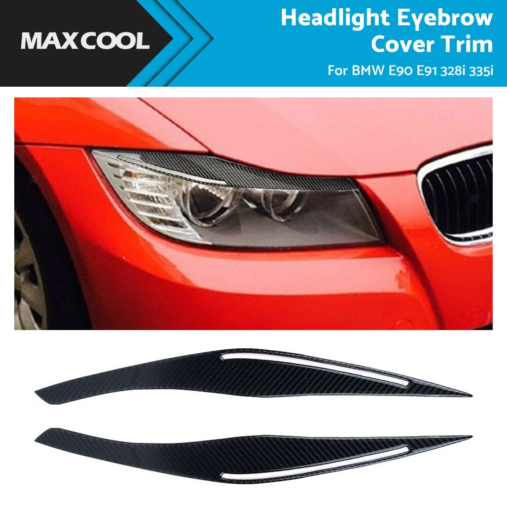 Carbon Fiber Headlight Eyelids for BMW 3 Series E90 E91 (2009–2012)
