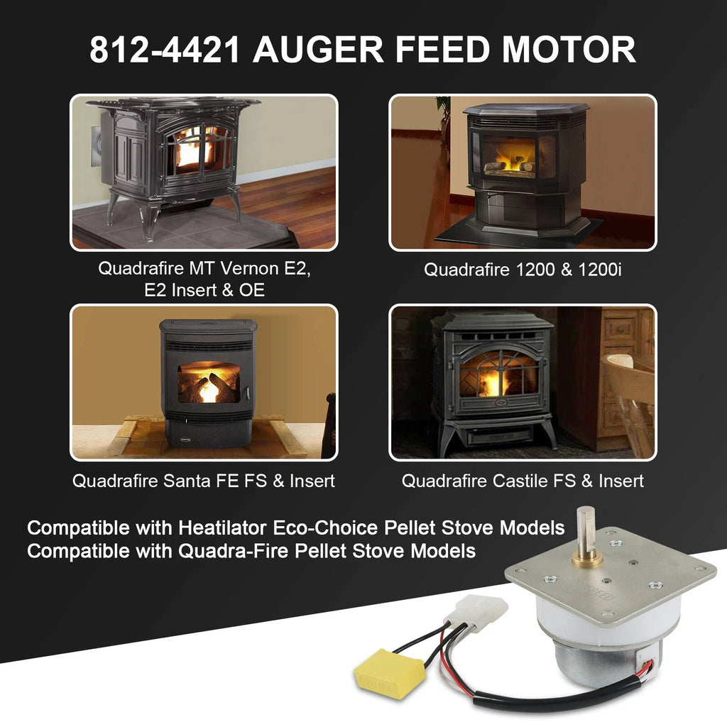 Auger Feed Motor for Quadrafire & Heatilator Pellet Stove