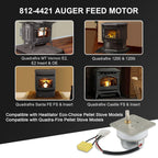 Auger Feed Motor for Quadrafire & Heatilator Pellet Stove
