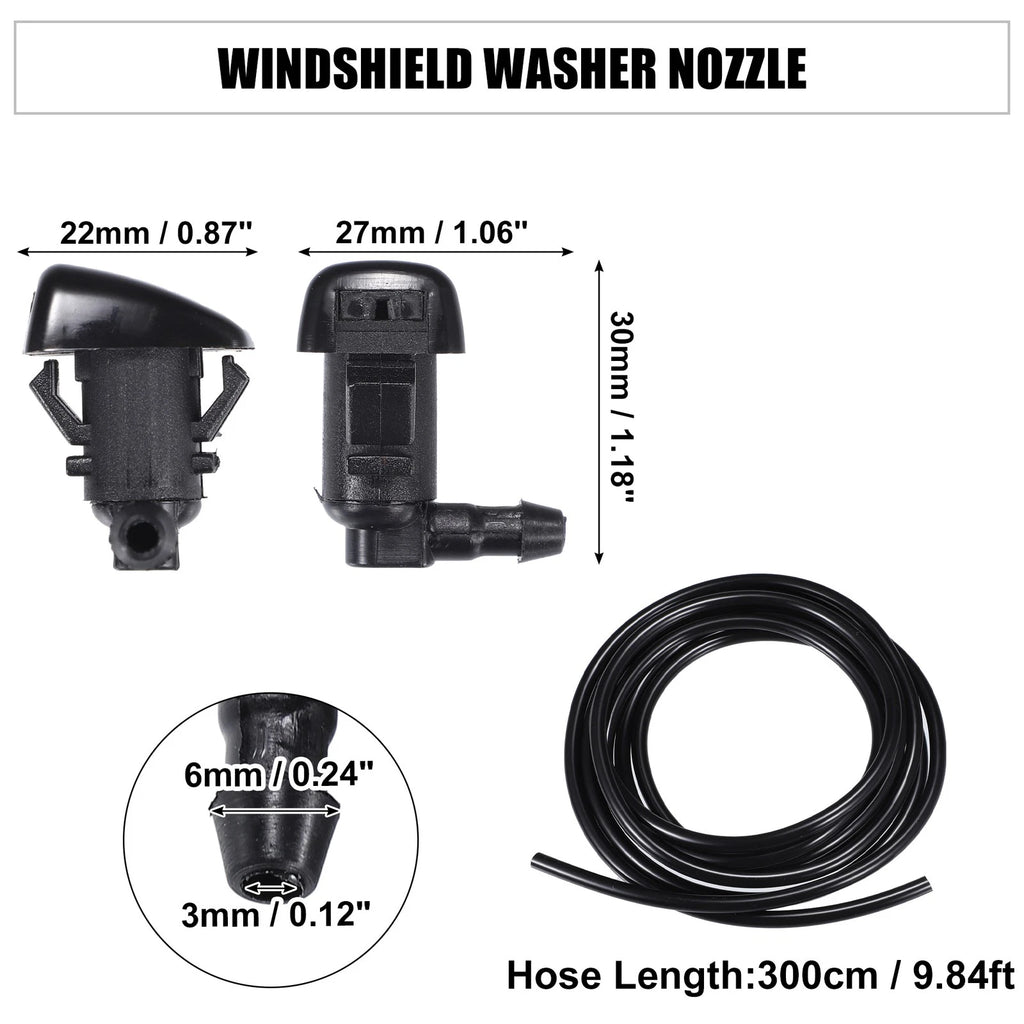Set of 2 Windshield Washer Nozzles for Chrysler 300 (2005–2010) No. 68260029AA