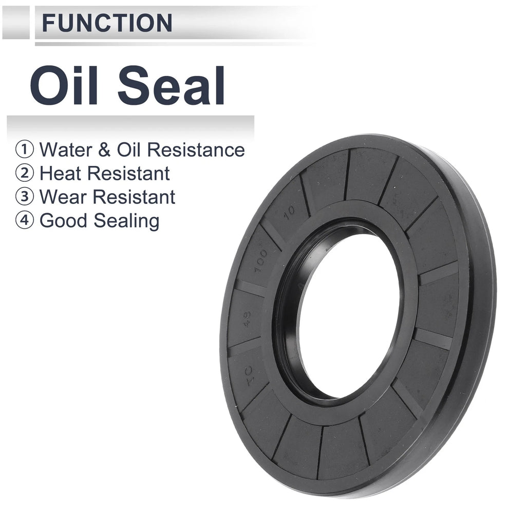 Set of 5 Oil Seal Rotary Shaft Seal Nitrile Rubber 48x100x10mm