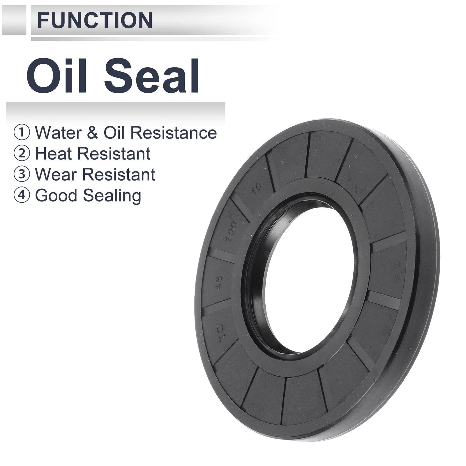 Set of 5 Oil Seal Rotary Shaft Seal Nitrile Rubber 48x100x10mm